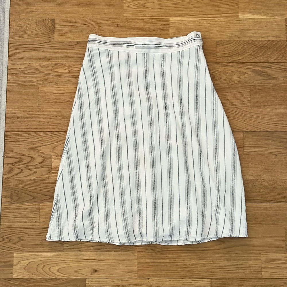 Striped midi skirt